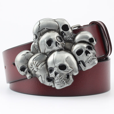 Ghost Head Series Big Strap Casual Taro Decorative Belt Leather GO Buy