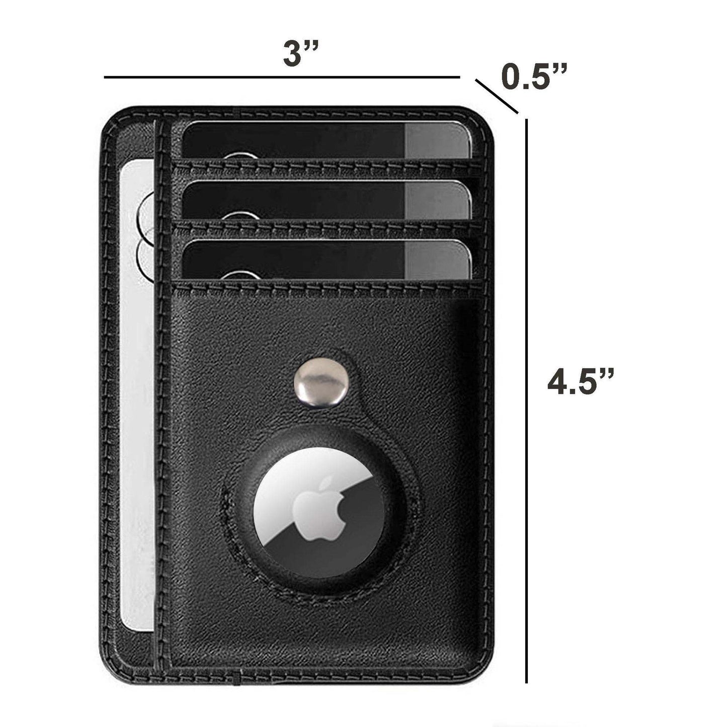 Wallet-PU Leather Airtag Card Holder RFID Anti-theft Card Holder GO Buy