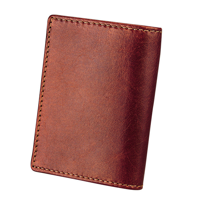 Leather Anti-magnetic RFID Anti-theft Swiping Change Document Package Card Holder GO Buy