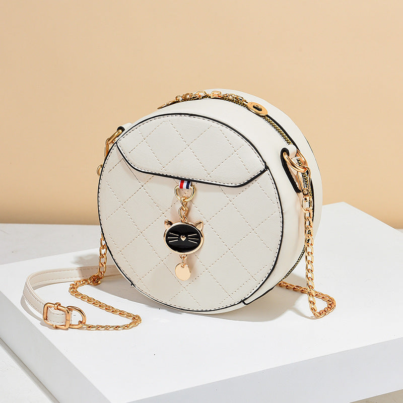 Ladies Small Round Bag Shoulder Messenger Bag GO Buy