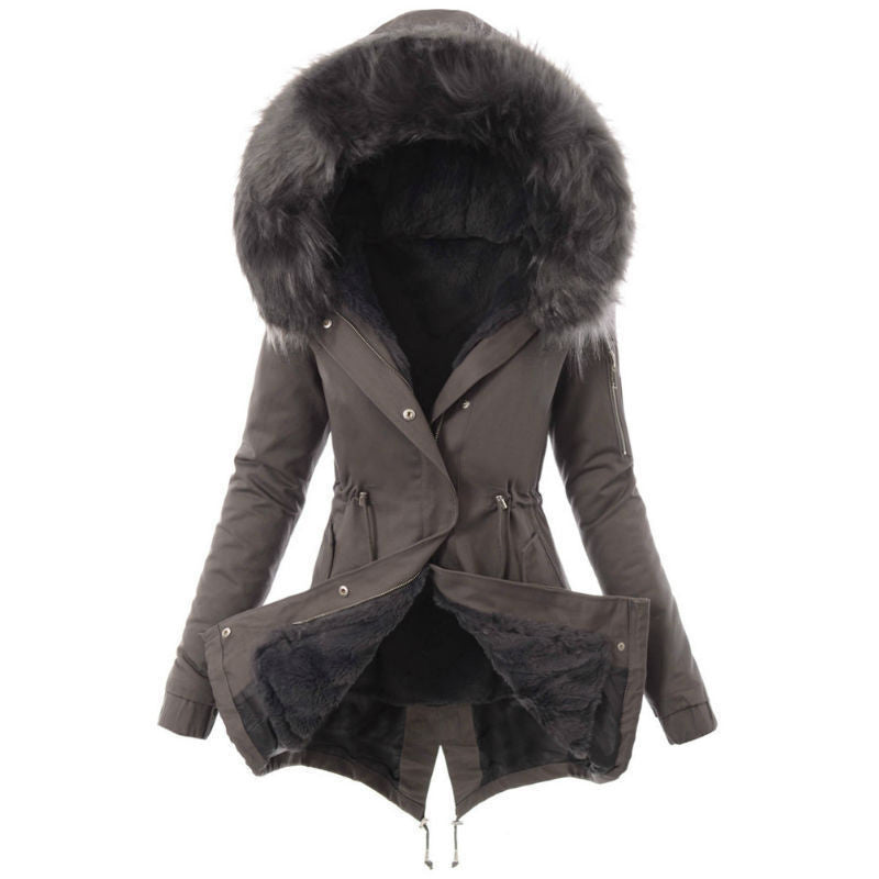Fur collar cotton jacket GO buy