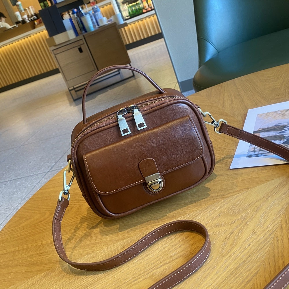Retro Top Layer Vegetable Tanning Leather Fashion Messenger Bag GO Buy