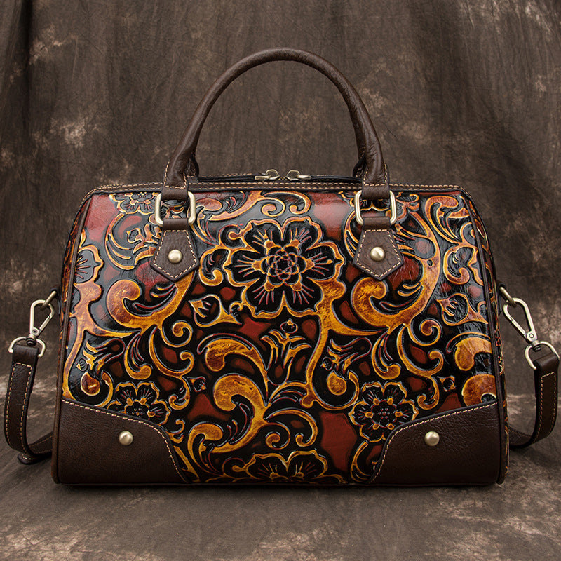 European And American New Head Leather Soft Leather Women's Pillow Bag GO Buy