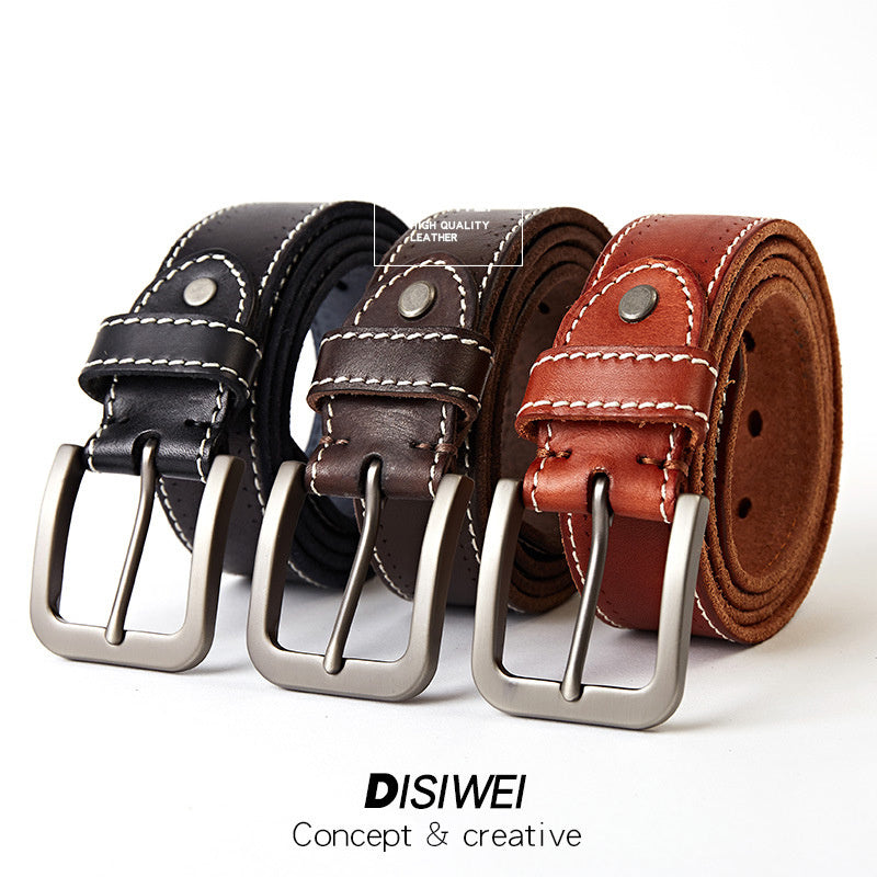 Washed leather belt GO Buy
