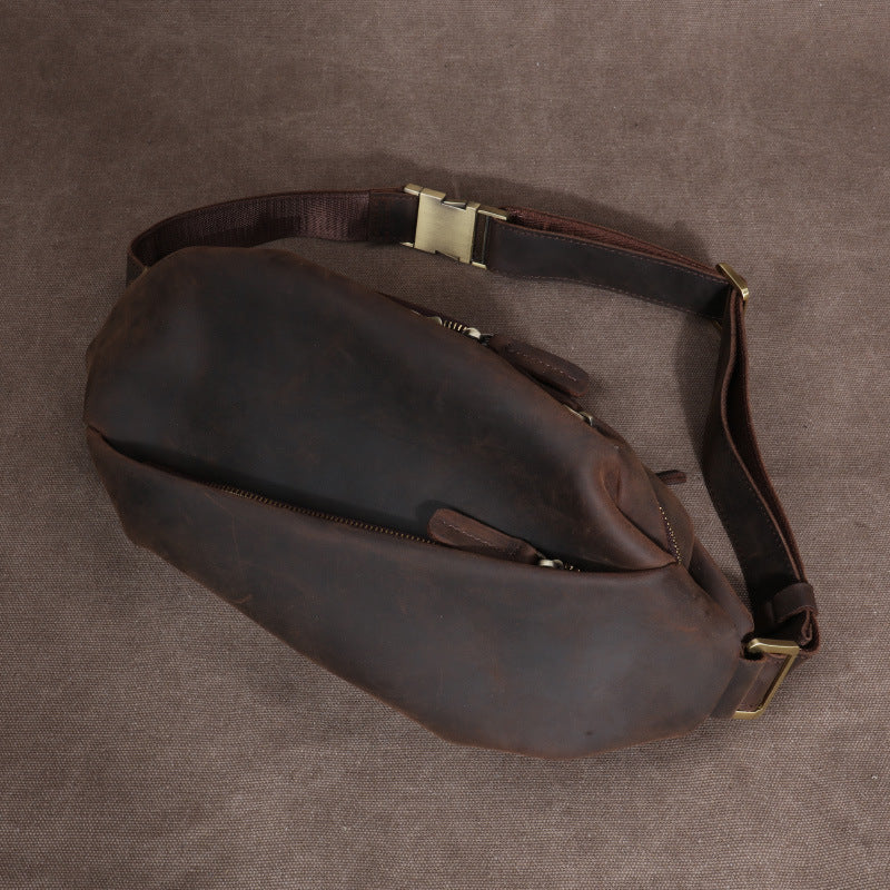 Multifunctional Waist Pack Cowhide Outdoor Riding GO Buy