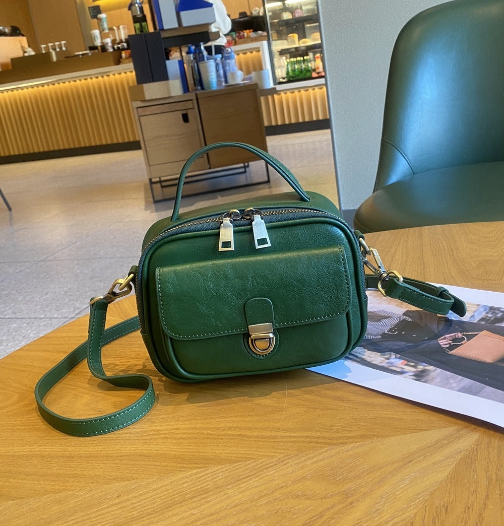 Retro Top Layer Vegetable Tanning Leather Fashion Messenger Bag GO Buy