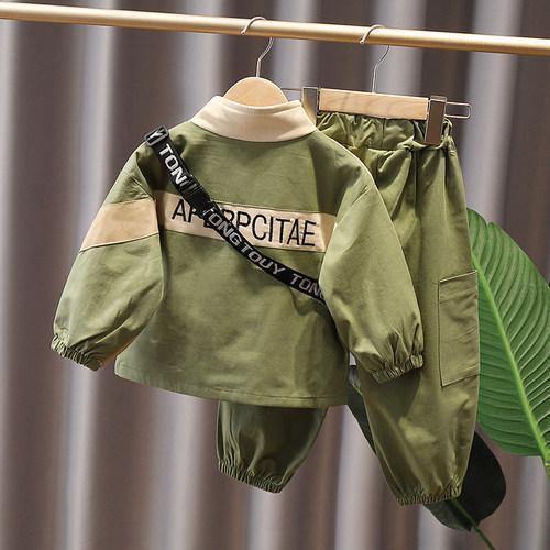 Two-piece Suit Of Handsome Children's Clothing GO buy