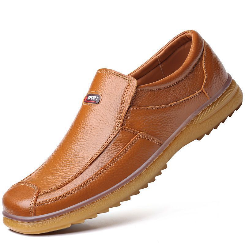 Leather Shoes Men's Autumn Men's Business Casual Leather Shoes Tendon Bottom Korean Men's Shoes GO Buy
