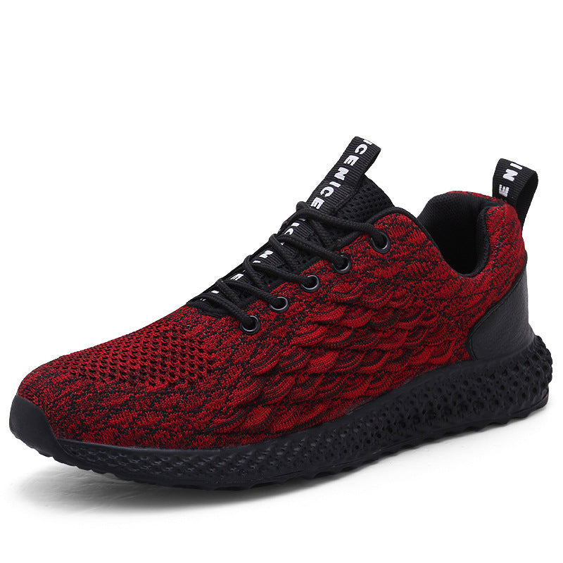 Mesh flying woven breathable shoes men GO Buy
