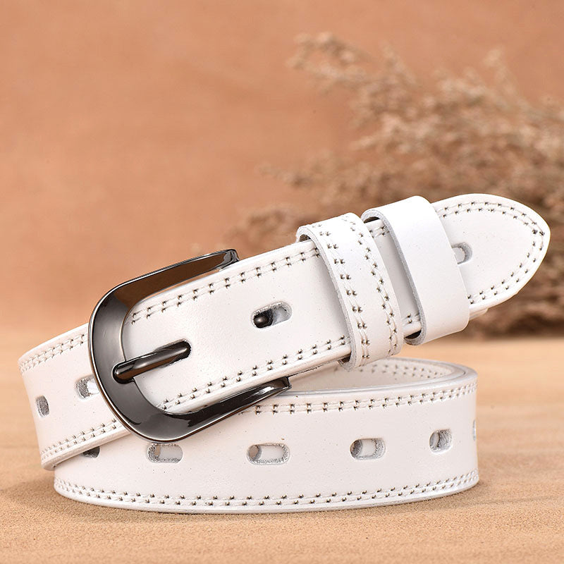 Vintage Hollow Pin Buckle Ladies Belt With Body Punching GO Buy