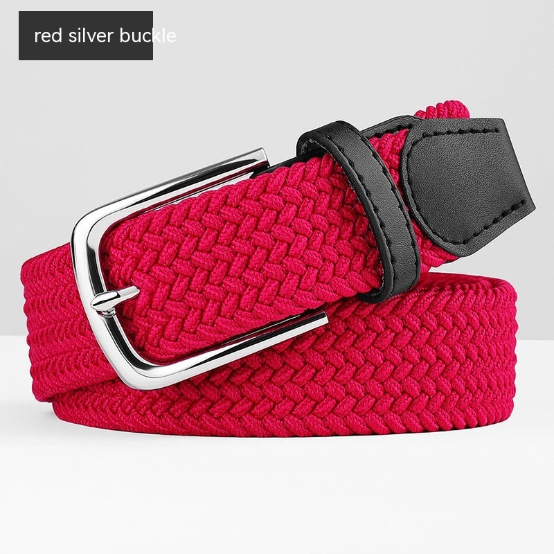 Woven Leather Belt Men's Pant Women's Jeans GO Buy