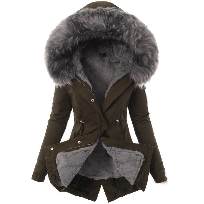 Fur collar cotton jacket GO buy