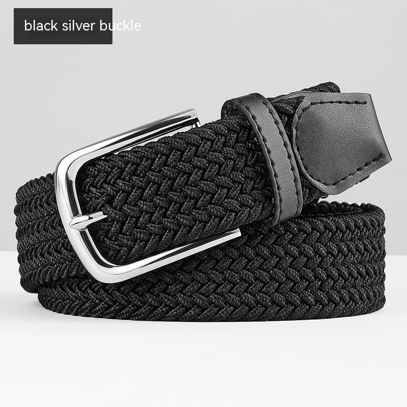 Woven Leather Belt Men's Pant Women's Jeans GO Buy