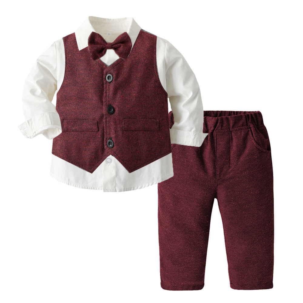 Boys Autumn Clothing Children's Suit Three-piece Set GO buy