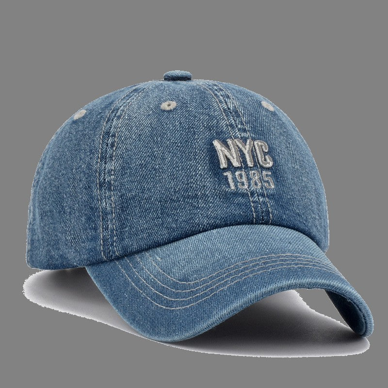 Hat Men's Denim Baseball Peaked Cap Gobuy Fashion