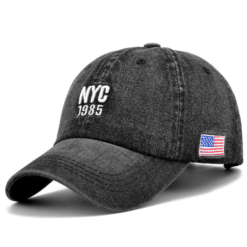 Hat Men's Denim Baseball Peaked Cap Gobuy Fashion