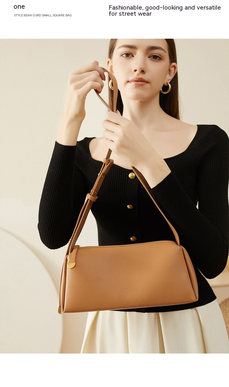 Women's High-grade Cowhide Baguette Underarm Bag GO Buy