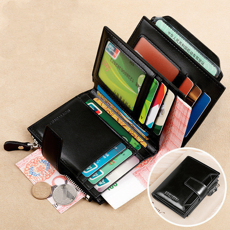 Vintage Men's Wallet Anti-theft Swiping Short GO Buy