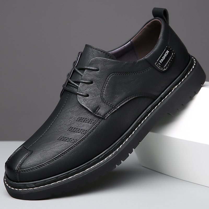 Men's Business Casual Leather Shoes Retro Trendy Youth GO Buy