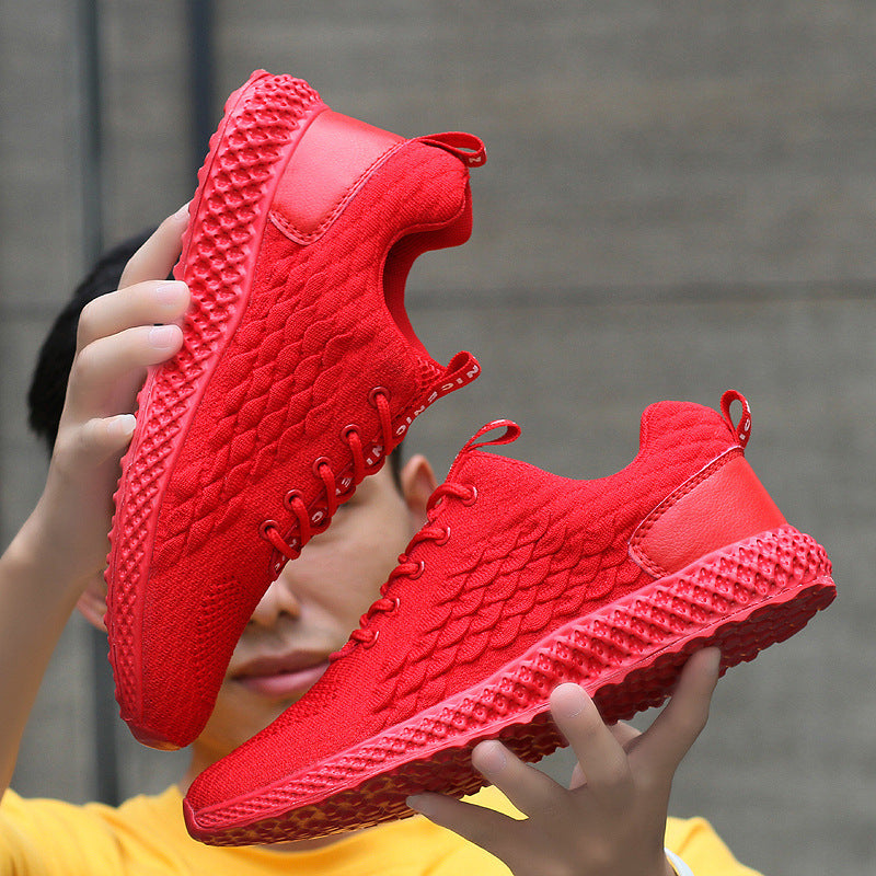 Mesh flying woven breathable shoes men GO Buy