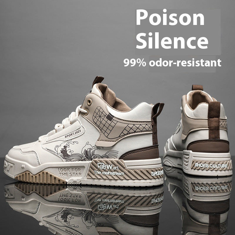 Men's Shoes Increased Easy Wear Borad Shoe Summer Casual Sports High-top Trendy Shoes Gobuy Fashion