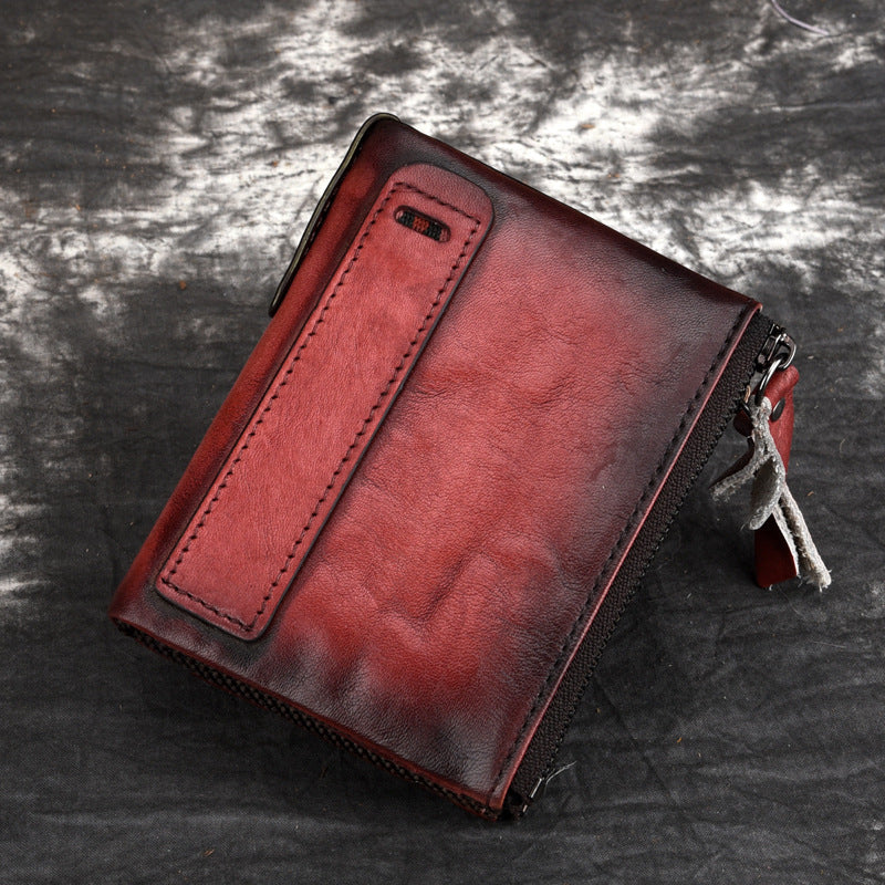 Men's large capacity double zipper wallet GO Buy