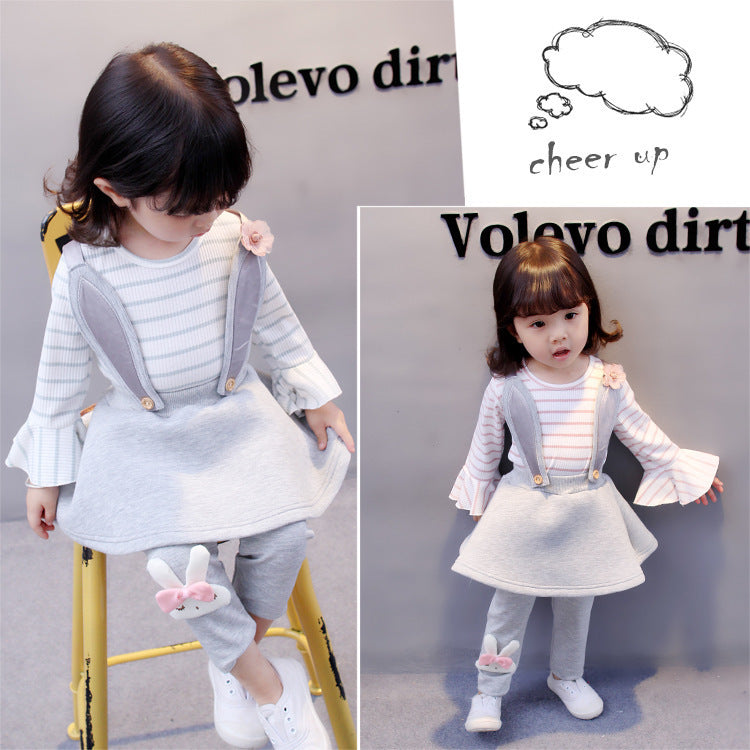 Korean three-piece cotton suit for infants and children GO buy