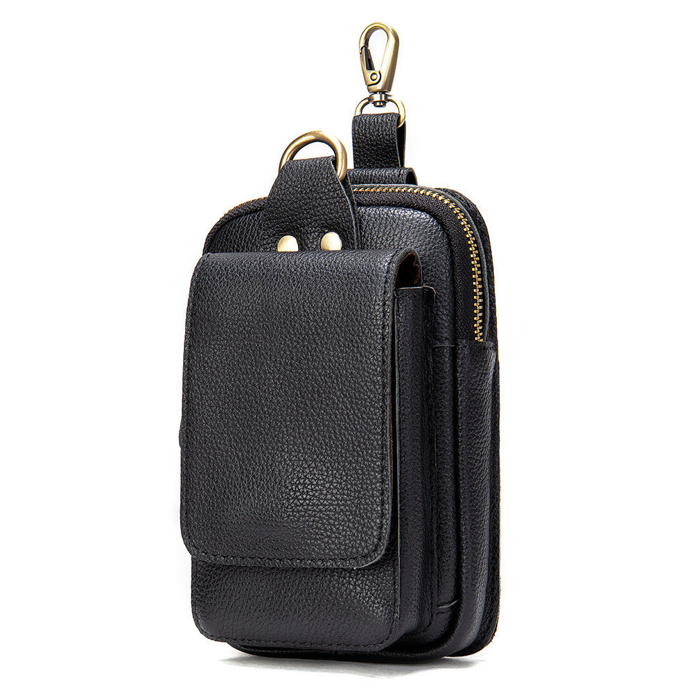 Men's Head Leather Chest Bag Business Casual Leather Crossbody Chest Bag Student Chest Bag GO Buy