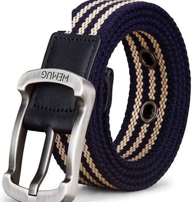 Men's Canvas Work Belt Labor Insurance Pin Buckle Belt GO Buy