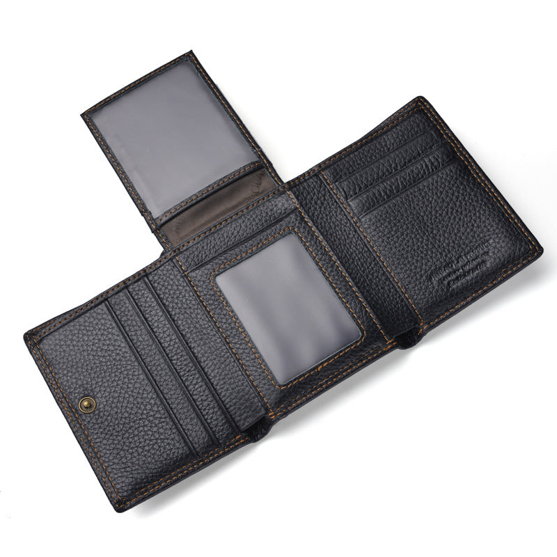 Men Fashion Leather Shield Anti Theft Wallet GO Buy