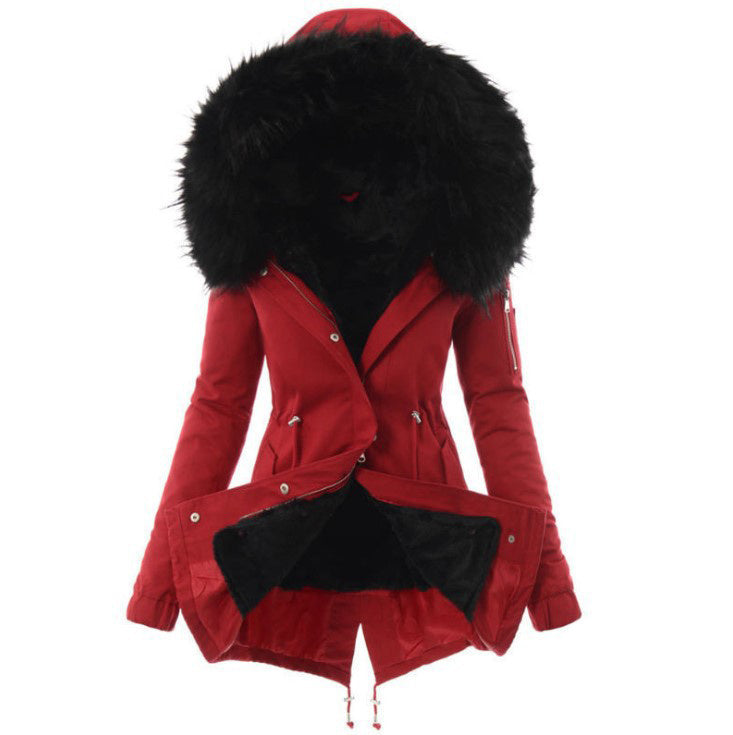 Fur collar cotton jacket GO buy