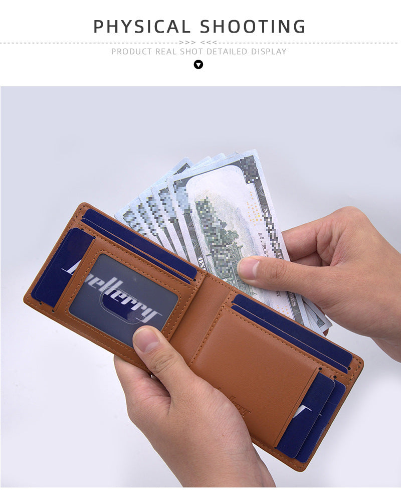 New Men's Wallet Short And Simple Two Fold GO Buy