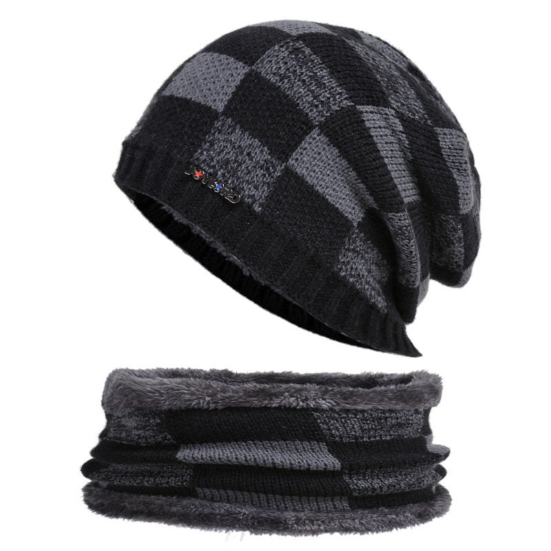 Winter Hat Pullover Bib Suit Plus Fluffy Thread GO Buy