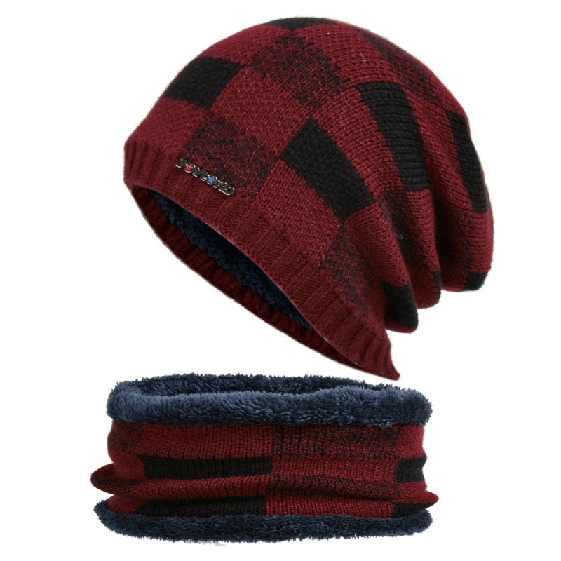 Winter Hat Pullover Bib Suit Plus Fluffy Thread GO Buy