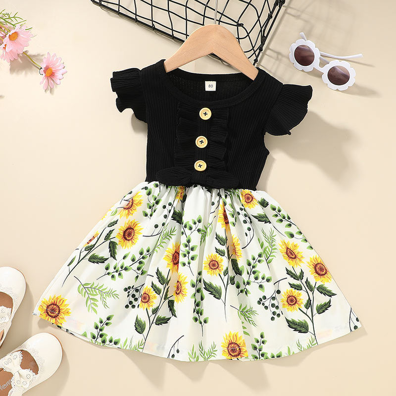 Summer Girls One-piece Dress Printing Fashion New GO buy