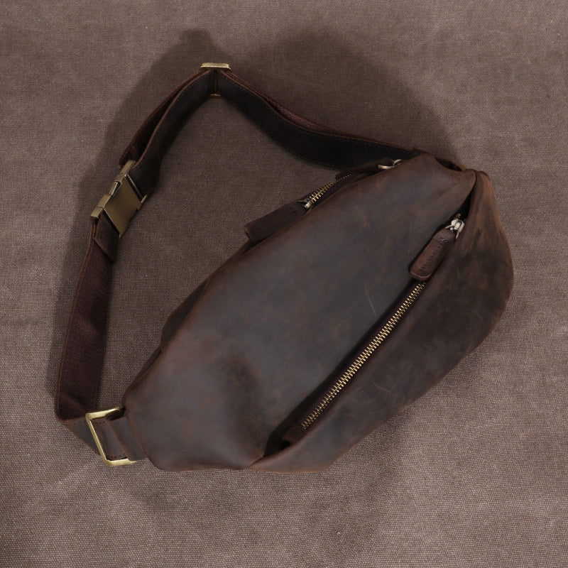 Multifunctional Waist Pack Cowhide Outdoor Riding GO Buy