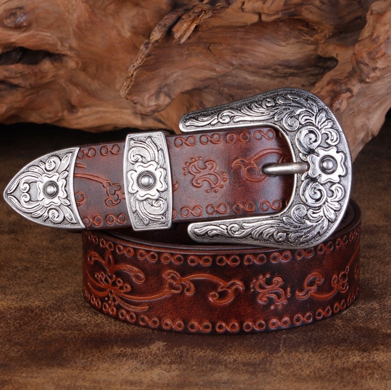 Jeans Belt Head Layer Cowhide Belt GO Buy