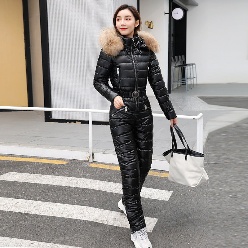 Women's Waist Slimming Two-piece Cotton-padded Jacket GO buy