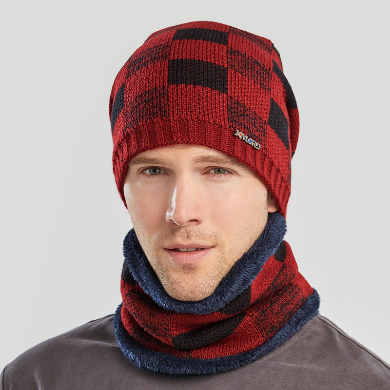 Winter Hat Pullover Bib Suit Plus Fluffy Thread GO Buy