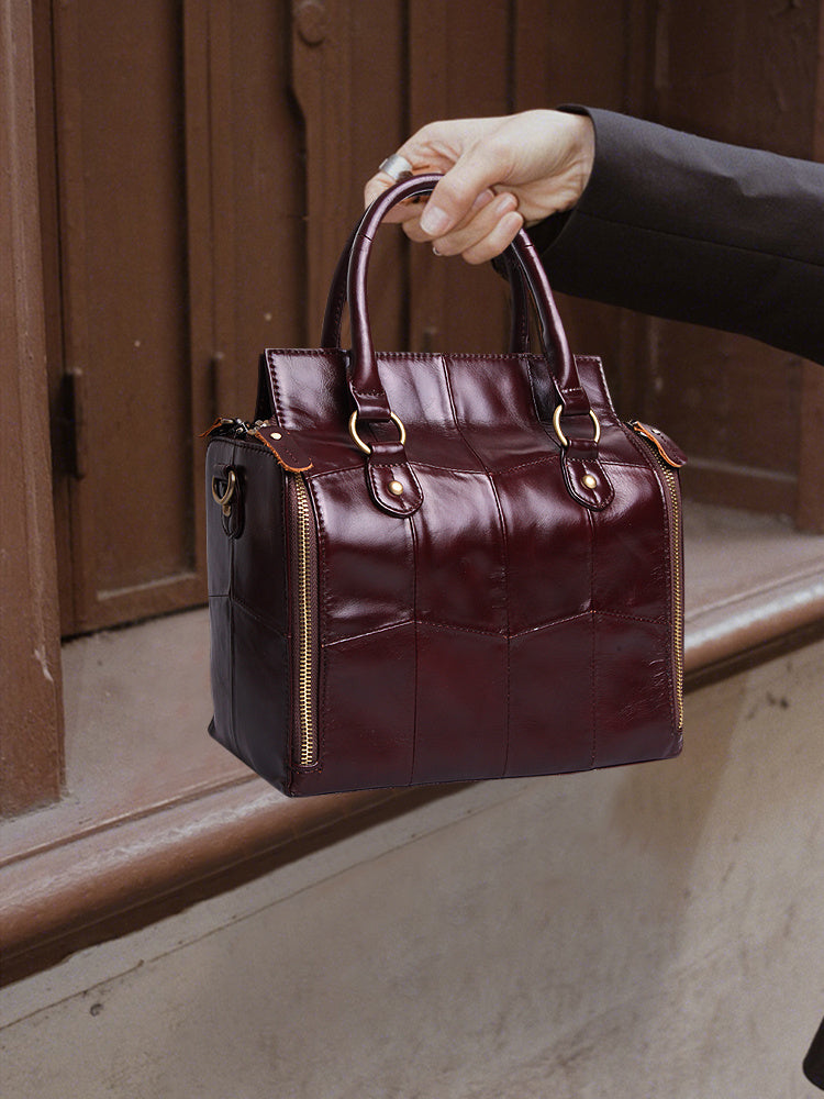 Women's Large Capacity Genuine Leather Multifunctional Portable Shoulder Bag GO Buy