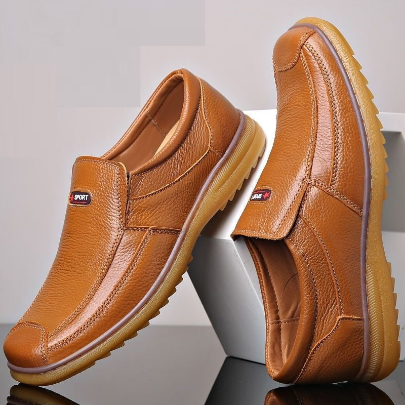Leather Shoes Men's Autumn Men's Business Casual Leather Shoes Tendon Bottom Korean Men's Shoes GO Buy