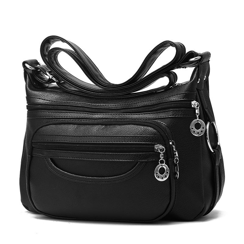 Women Work Bag Multi-pocket Messenger Bag With Zippers Daily Crossbody Bag GO Buy