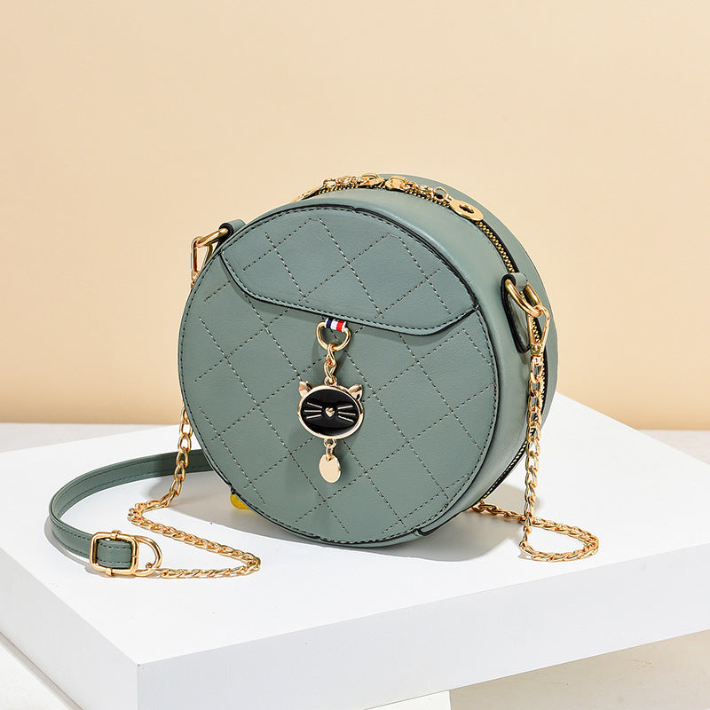 Ladies Small Round Bag Shoulder Messenger Bag GO Buy