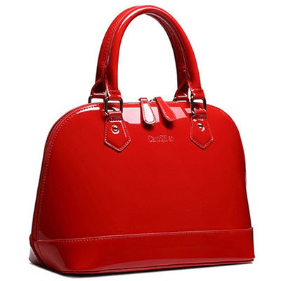 High-grade Patent Leather Shiny Shell Bag All-match One-shoulder Messenger Women's Wedding Handbag Women GO Buy