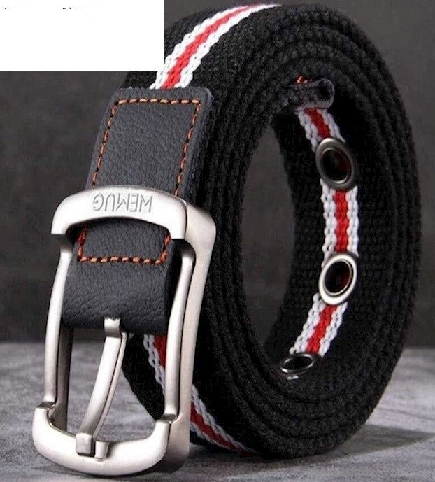 Men's Canvas Work Belt Labor Insurance Pin Buckle Belt GO Buy