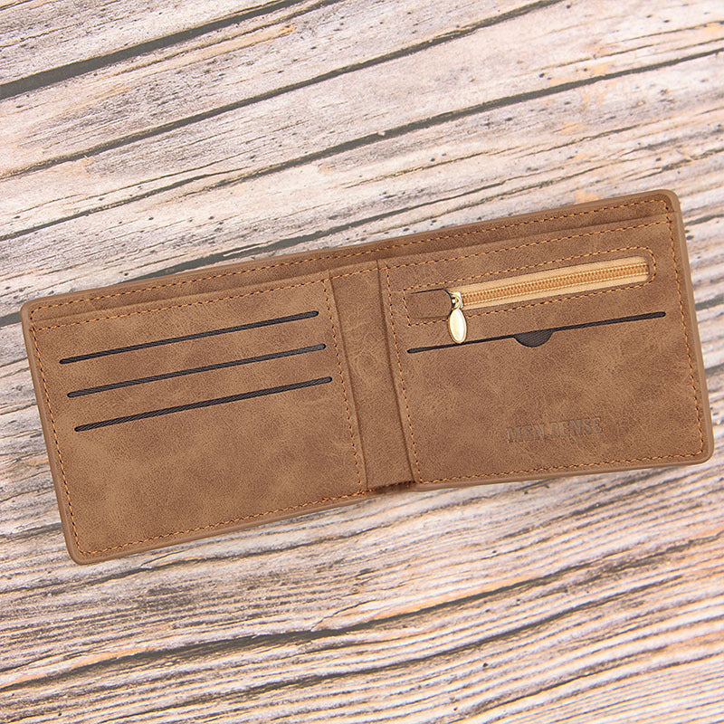 New Fashion Men's Short Vintage Frosted Wallet GO Buy