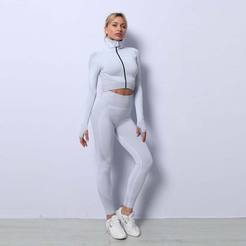 3PCS Yoga Set Seamless Sport Set Women Gym Clothing Leggings Women Crop Top Sports Bra Women Fitness Gym Set Womens Outfits Tracksuit - Go Buy