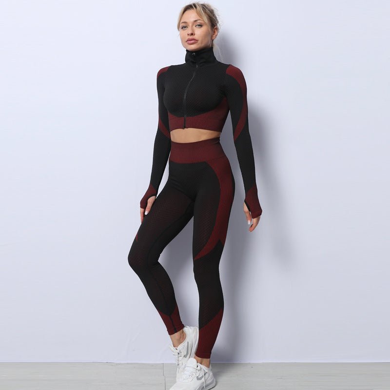 3PCS Yoga Set Seamless Sport Set Women Gym Clothing Leggings Women Crop Top Sports Bra Women Fitness Gym Set Womens Outfits Tracksuit - Go Buy