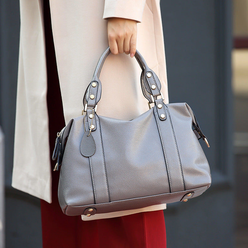 Fashion Boston Shoulder Bag Women's Handbags Retro Rivet Design Personalized Crossbody Bags GO Buy