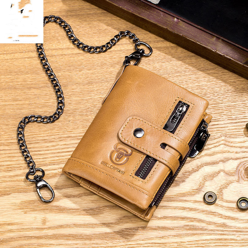 Leather Mobile Phone Holder Wallet Multi-function Anti-theft Chain GO Buy
